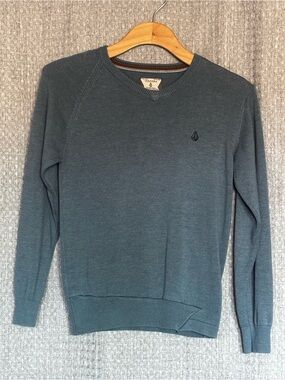 Volcom Boys Slate Gray V-Neck Sweater